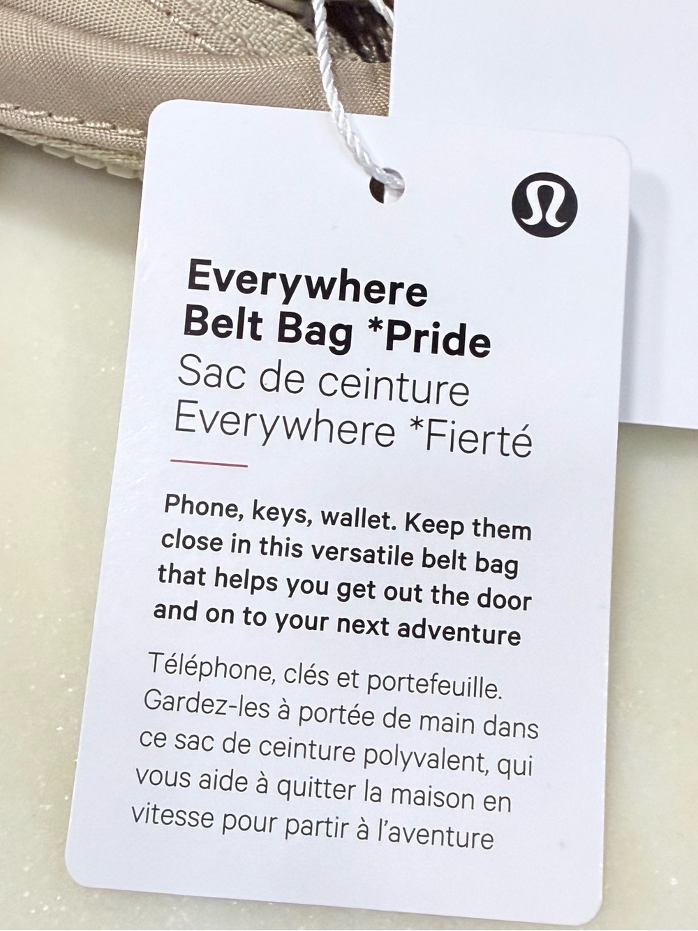NWT Lululemon Everywhere Belt Bag 1L Pride 4ever Love O/S Crossbody Beige - Picture 8 of 8